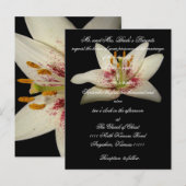 Bloemen Huwelijksuitnodiging witte lelie Uitnodiging Briefkaart (Voorkant / Achterkant)