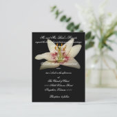 Bloemen Huwelijksuitnodiging witte lelie Uitnodiging Briefkaart (Staand voorkant)