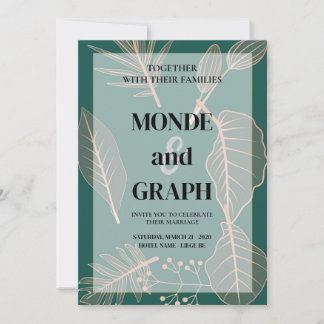 Bloemen Huwelijksuitnodigingen Kunst Kaart