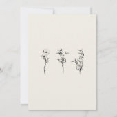 Bloemen Huwelijksuitnodigingen Kunst Kaart (Achterkant)