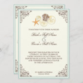 Bloemen Hydrangea Bloem Seashell Swirls Beach Kaart (Voorkant / Achterkant)