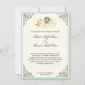 Bloemen Hydrangea Bloem Seashell Swirls Beach Kaart (Voorkant)