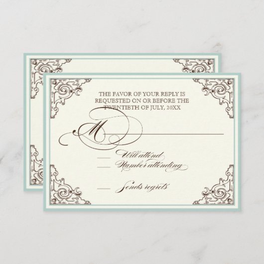 Bloemen Hydrangea Bloem Seashell Swirls Beach RSVP Kaartje (Voorkant / Achterkant)