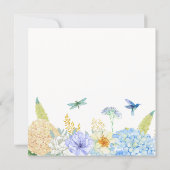Bloemen Hydrangea Vogel Vlinder verjaardag Kaart (Achterkant)