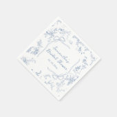 Bloemen Iets Blauw Bow Vrijgezellenfeest Servet (Hoek)