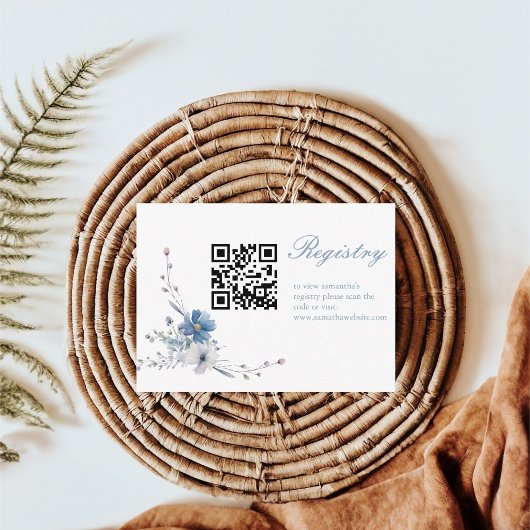 Bloemen Iets blauw voordat ik doe Bruids register Informatiekaartje