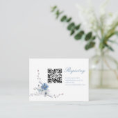 Bloemen Iets blauw voordat ik doe Bruids register Informatiekaartje (Staand voorkant)