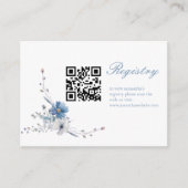 Bloemen Iets blauw voordat ik doe Bruids register Informatiekaartje (Voorkant)