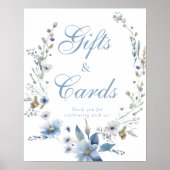 Bloemen Iets blauw voordat ik Gift & Kaart Sign do Poster (Voorkant)