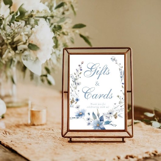 Bloemen Iets blauw voordat ik Gift & Kaart Sign do Poster