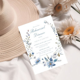 Bloemen Iets blauw voordat ik het repetitiediner d Kaart