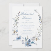 Bloemen Iets blauw voordat ik het repetitiediner d Kaart (Voorkant)