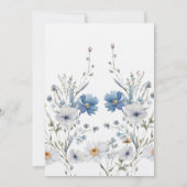 Bloemen Iets blauw voordat ik het repetitiediner d Kaart (Achterkant)