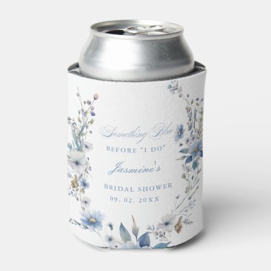 Bloemen Iets blauw voordat ik Vrijgezellenfeest do Blikjeskoeler (Blikje Voorkant)