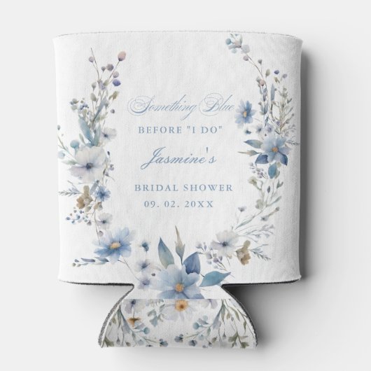 Bloemen Iets blauw voordat ik Vrijgezellenfeest do Blikjeskoeler (Achterkant)