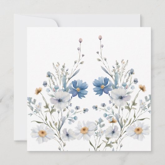 Bloemen Iets blauw voordat ik Vrijgezellenfeest do Kaart (Achterkant)