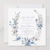 Bloemen Iets blauw voordat ik Vrijgezellenfeest do Kaart (Voorkant)