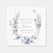 Bloemen Iets blauw voordat ik Vrijgezellenfeest do Servet (Voorkant)