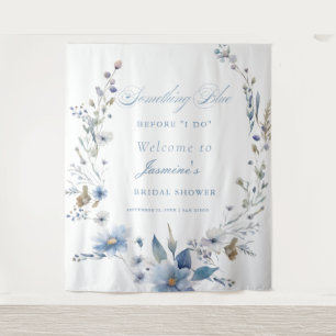 Bloemen Iets blauw voordat ik Vrijgezellenfeest do Wandkleed
