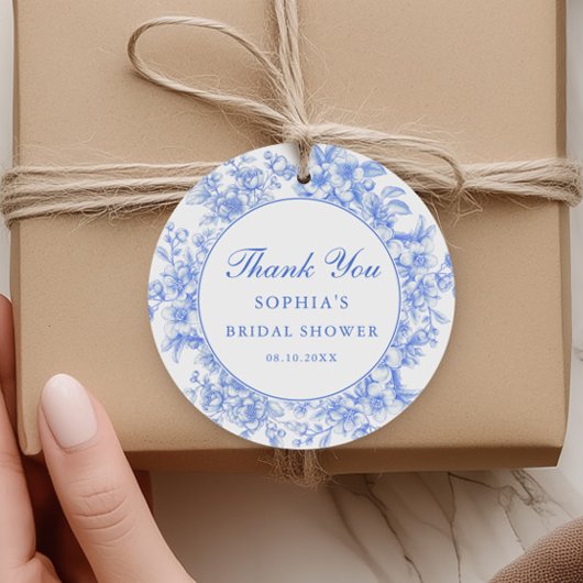 Bloemen Iets blauw Vrijgezellenfeest Dank u Bedankjes Labels