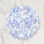 Bloemen Iets blauw Vrijgezellenfeest Dank u Bedankjes Labels (Achterkant)