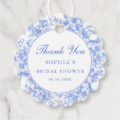 Bloemen Iets blauw Vrijgezellenfeest Dank u Bedankjes Labels (Voorkant)