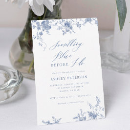  Bloemen Iets Blauw Vrijgezellenfeest Kaart