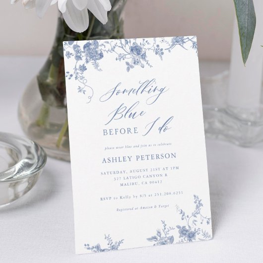  Bloemen Iets Blauw Vrijgezellenfeest Kaart