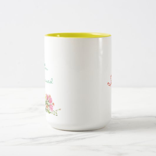 Bloemen "Ik ben gezegend" koffie mok (Center)