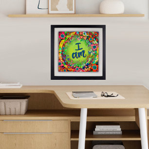  bloemen Ik ben Motivatie inspiratie Poster