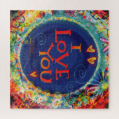 Bloemen Ik hou van je Valentijn Leuke Inspirivity Legpuzzel (Horizontaal)