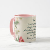 Bloemen "Ik kan je niet elke dag bloemen plukken" Mok (Voorkant links)