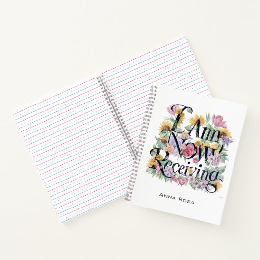 *~* Bloemen IK ONTVANG NU 1 AP85 Manifesting Notitieboek (Binnen)