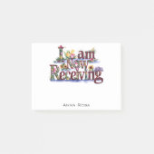 *~* Bloemen IK ONTVANG NU AP85 Manifesting 23 Post-it® Notes (Voorkant)