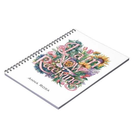 *~* Bloemen IK ONTVANG NU AP85 Manifesting 25 Notitieboek (Linkerzijde)