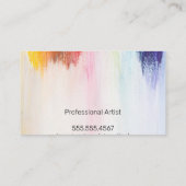 Bloemen illustraties | Penseelstreken verven Visitekaartje (Achterkant)