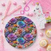 Bloemen in 3D Papieren Bordje (Feest)