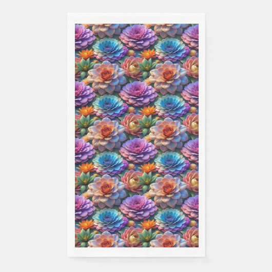 Bloemen in 3D Servet (Voorkant)