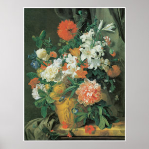 Bloemen in A terra Cotta Vase 1720s Poster