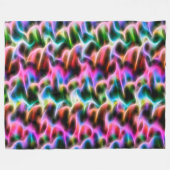 Bloemen in abstract pastelkleurkussen fleece deken (Voorkant (Horizontaal))