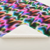 Bloemen in abstract pastelkleurkussen sherpa deken (3/4)