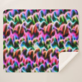 Bloemen in abstract pastelkleurkussen sherpa deken (Voorkant (horizontaal))