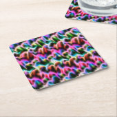 Bloemen in abstracte pastelkleur kartonnen onderzetters (Schuin)