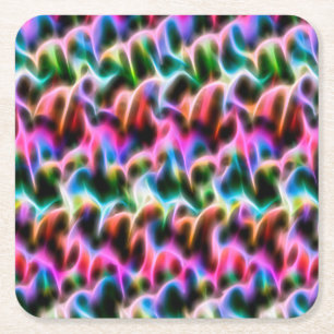Bloemen in abstracte pastelkleur kartonnen onderzetters