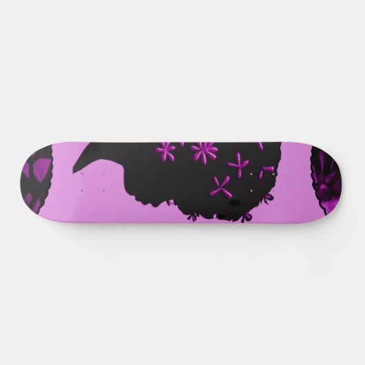  bloemen in afro skateboard (Horizontaal)