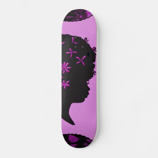  bloemen in afro skateboard (Voorkant)
