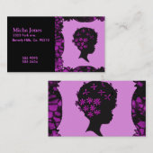  bloemen in afro visitekaartje (Voorkant / Achterkant)