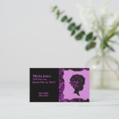  bloemen in afro visitekaartje (Staand voorkant)