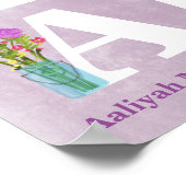 Bloemen in Ball Mason Vase Custom Girl Wall Art Poster (Hoek)