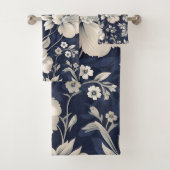 Bloemen in blauw bad handdoek (Insitu)